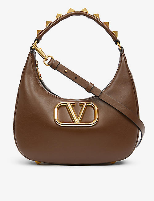 VALENTINO GARAVANI: Stud Sign leather shoulder bag