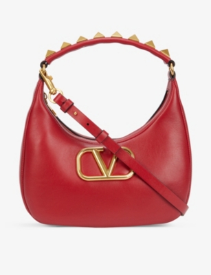 VALENTINO GARAVANI Stud Sign calfskin-leather hobo bag