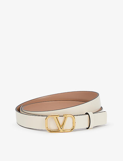 VALENTINO GARAVANI: VLOGO reversible leather belt