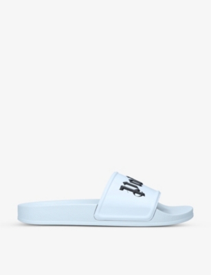 PALM ANGELS Logo-embossed moulded-footbed rubber sliders