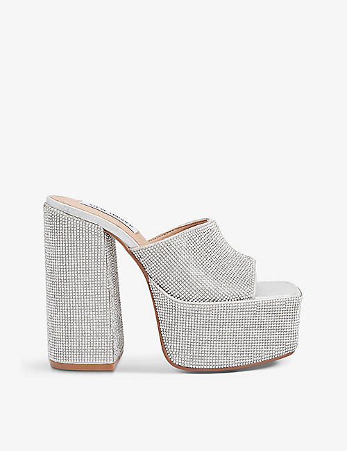 STEVE MADDEN: Trixie-R heeled rhinestone-embellished sandals