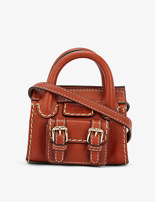 CHLOE: Edith micro leather top-handle bag