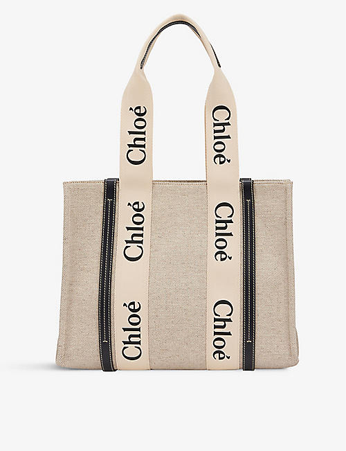 CHLOE: Woody medium cotton tote bag