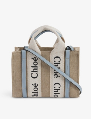 CHLOE Woody cotton-canvas tote bag