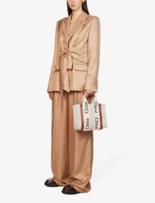 Woody small linen cross-body bag