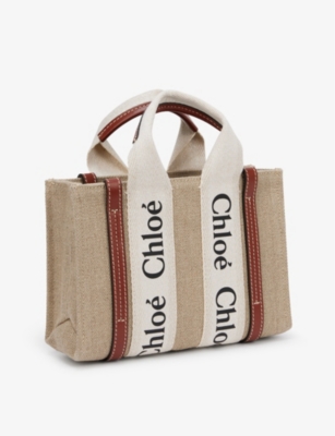 CHLOE Woody cotton-canvas tote bag