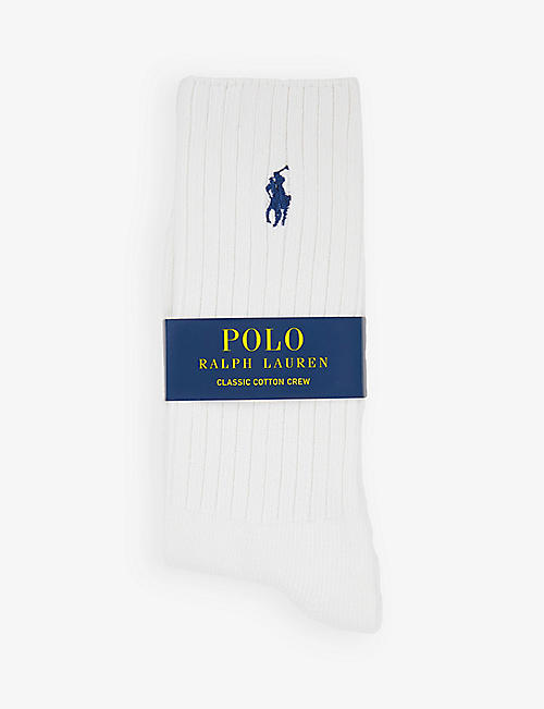 POLO RALPH LAUREN: Logo-embroidered cotton socks