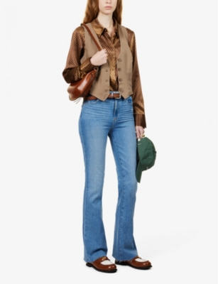 PAIGE: Laurel Canyon bootcut high-rise stretch-denim jeans