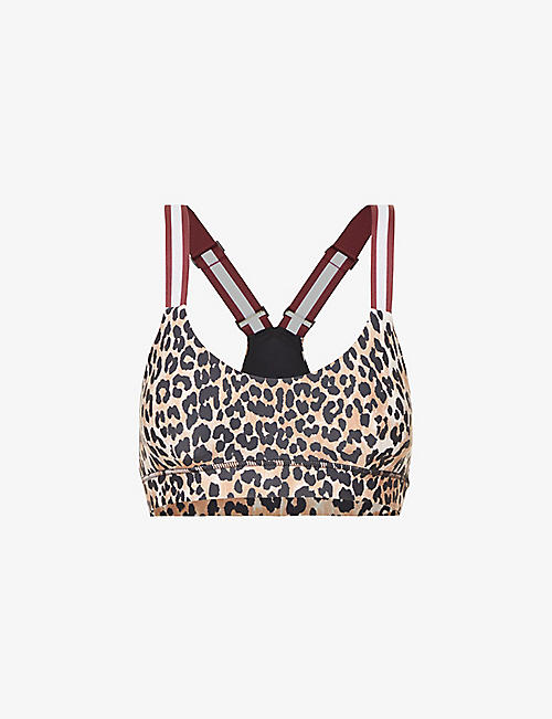 THE UPSIDE: Sheba leopard-print stretch-recycled polyamide sports bra