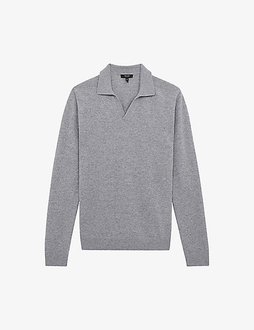 REISS: Charmer polo-collar cashmere knit