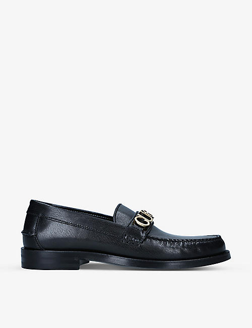 GUCCI: Cara brand-hardware leather loafer