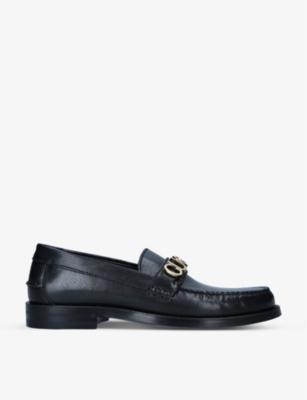 GUCCI Cara brand hardware leather loafer Selfridges