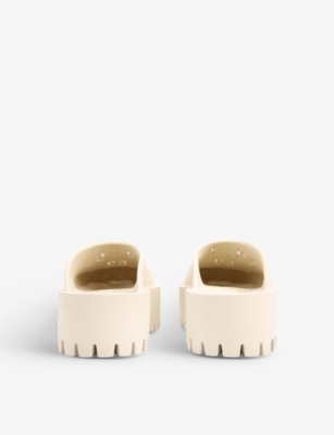 GUCCI Elea G-logo rubber platform mules