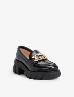 GUCCI Romance GG-embellished leather loafers