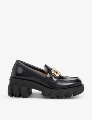 GUCCI Romance GG-embellished leather loafers