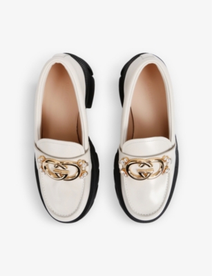 GUCCI Romance GG-embellished leather loafers