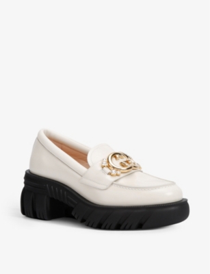 GUCCI Romance GG-embellished leather loafers