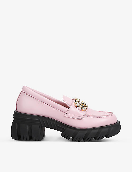 GUCCI: Romance GG-embellished leather loafers