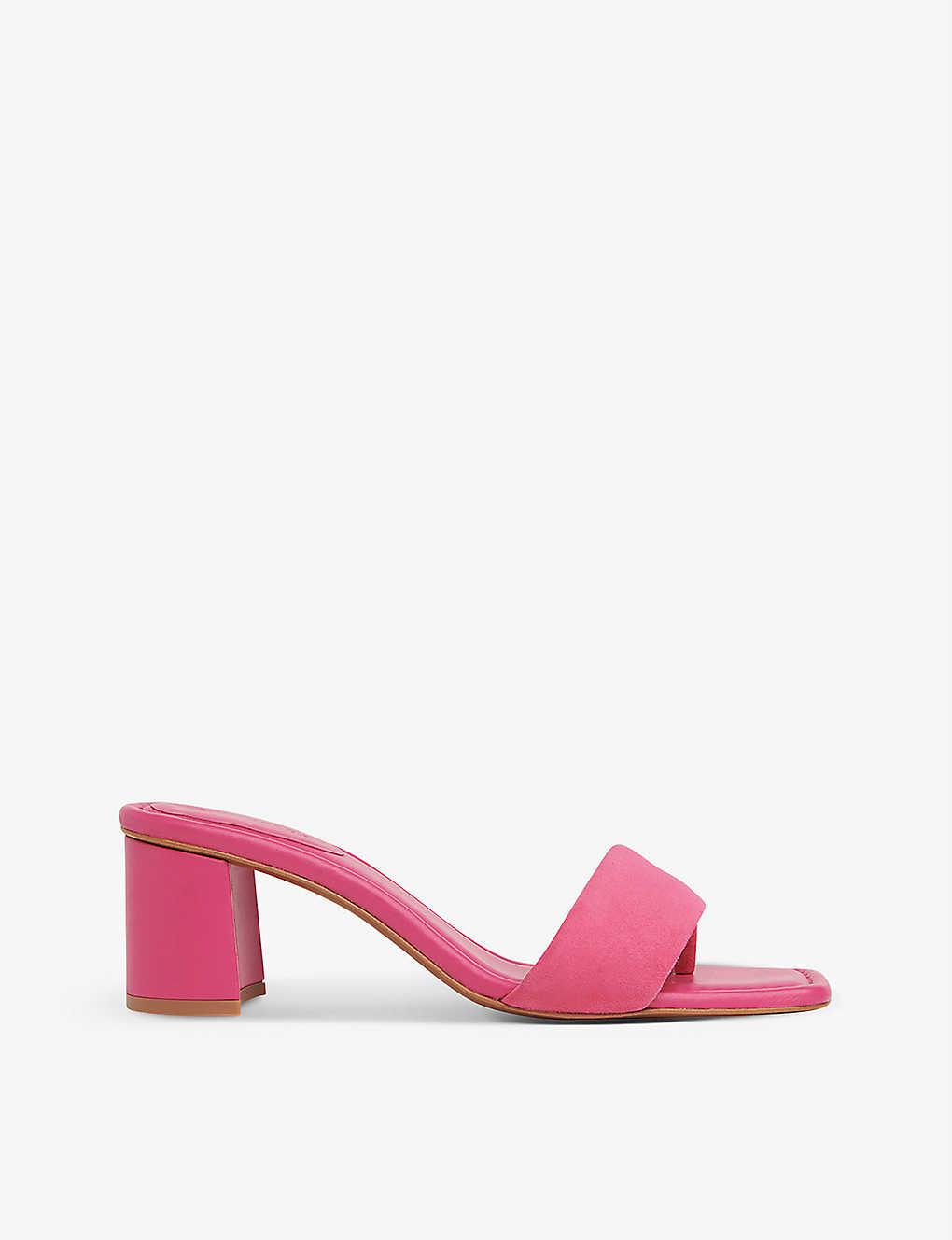 Whistles Marie Toe-post Leather Mules In Pink