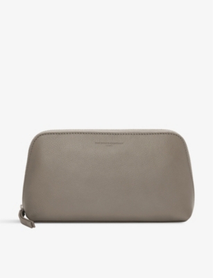 THE WHITE COMPANY: Embossed grained-leather make-up bag