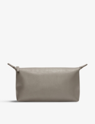 THE WHITE COMPANY: Embossed grained-leather wash bag
