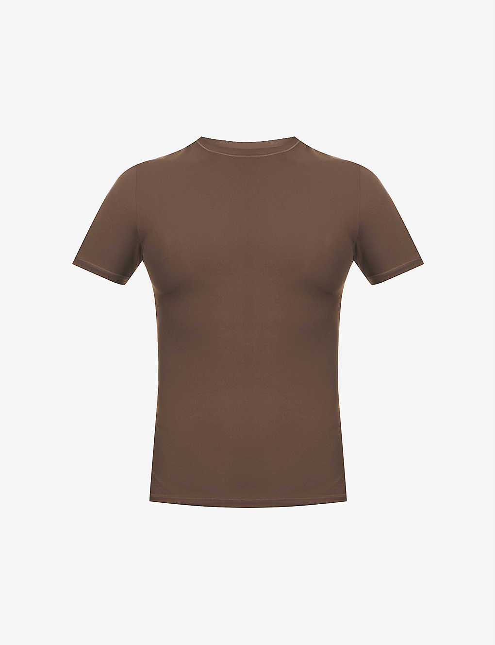 Skims Fits Everybody Stretch-jersey T-shirt In Cocoa