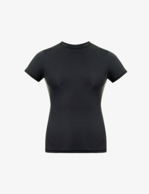 Skims Fits Everybody Stretch-jersey T-shirt In Onyx