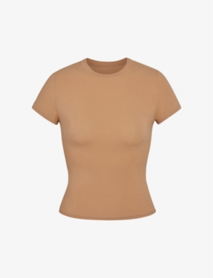 SKIMS Skims Fits Everybody Long Sleeve T-Shirt in Copper M