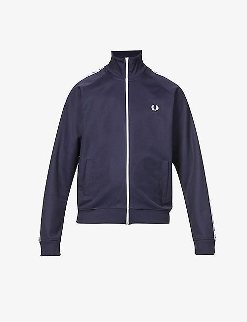 FRED PERRY: Taped logo-print woven jacket