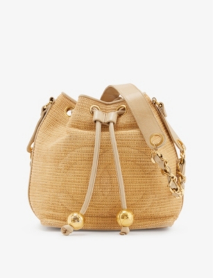 Vintage Chanel Chocolate Drawstring Bucket Bag 