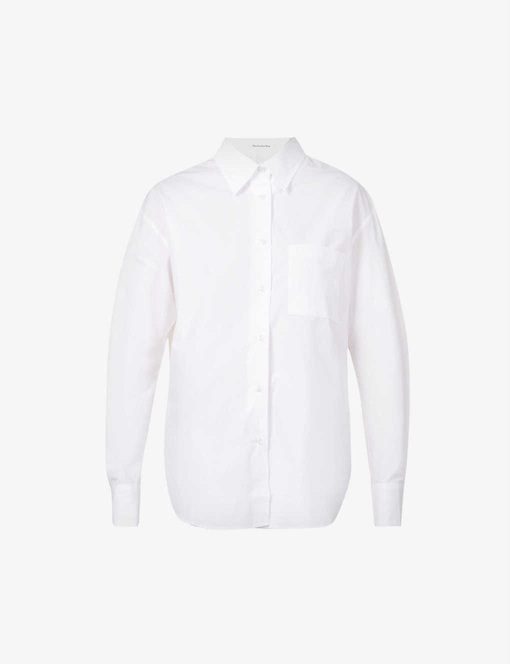 Shop The Frankie Shop Frankie Shop Womens White Lui Relaxed-fit Cotton-poplin Shirt