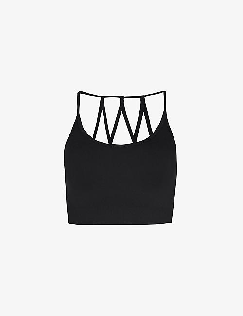 SWEATY BETTY: Tranquil seamless stretch-woven sports bra