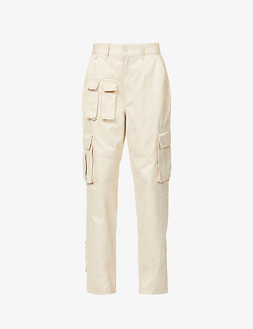 HOUSE OF SUNNY: Easy Rider tapered-leg mid-rise cotton-blend trousers
