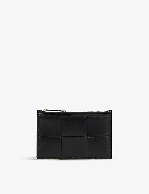 BOTTEGA VENETA: Intrecciato-woven brand-debossed leather wallet