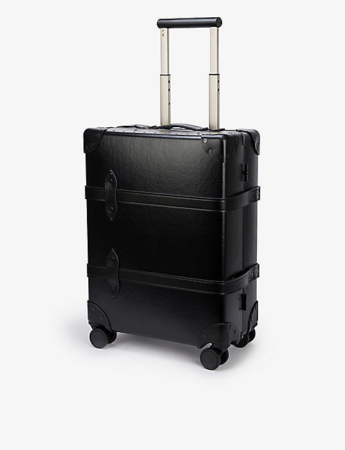 GLOBE-TROTTER: Centenary carry-on 4-wheel vulcanised-fibreboard medium suitcase
