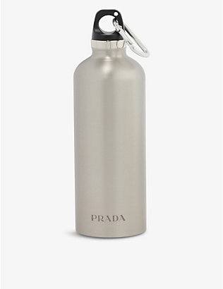 PRADA: Logo-print stainless-steel water bottle 500ml