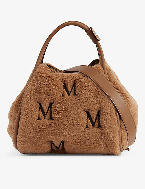 MAX MARA: Teddy wool and silk shoulder bag