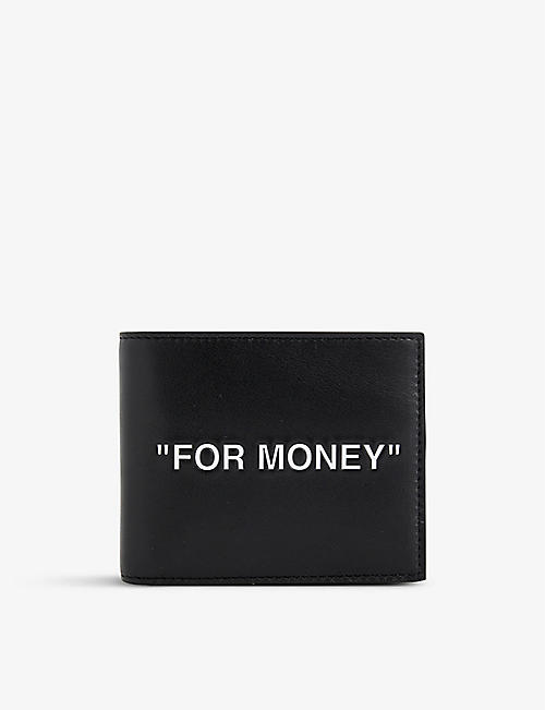 OFF-WHITE C/O VIRGIL ABLOH: Quote leather bi-fold wallet