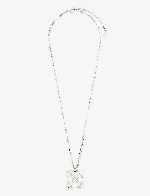 OFF-WHITE C/O VIRGIL ABLOH: Arrow metal necklace