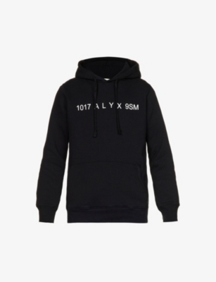 Logo brand-print cotton-blend hoody