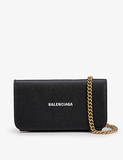 BALENCIAGA: Cash leather cross-body bag