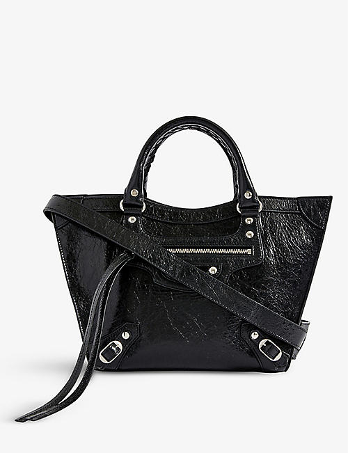 BALENCIAGA: Neo Classic Upside Down leather tote bag