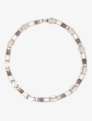 Balenciaga: Silver Zip Necklace
