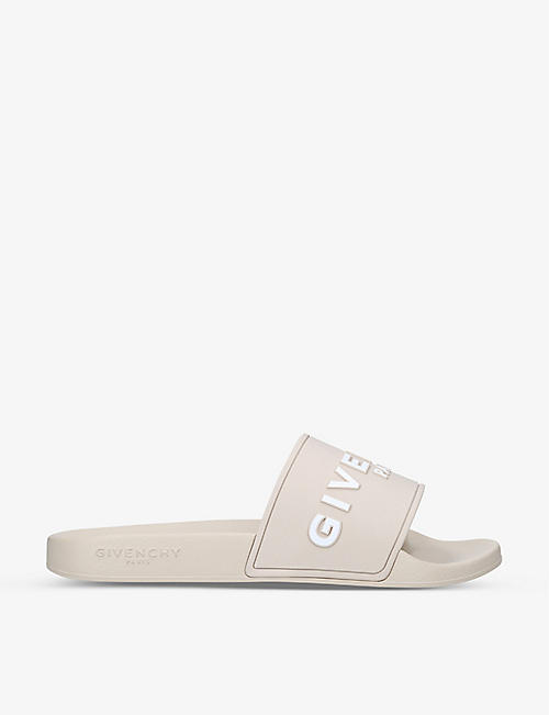 GIVENCHY: Logo-detail rubber sliders