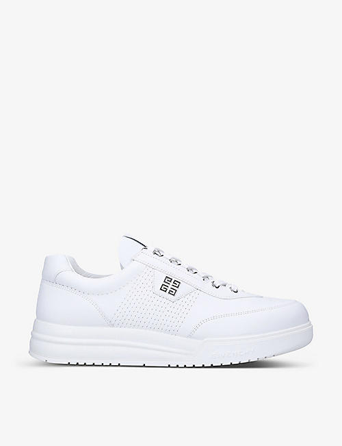 GIVENCHY: G4 brand-plaque leather low-top trainers