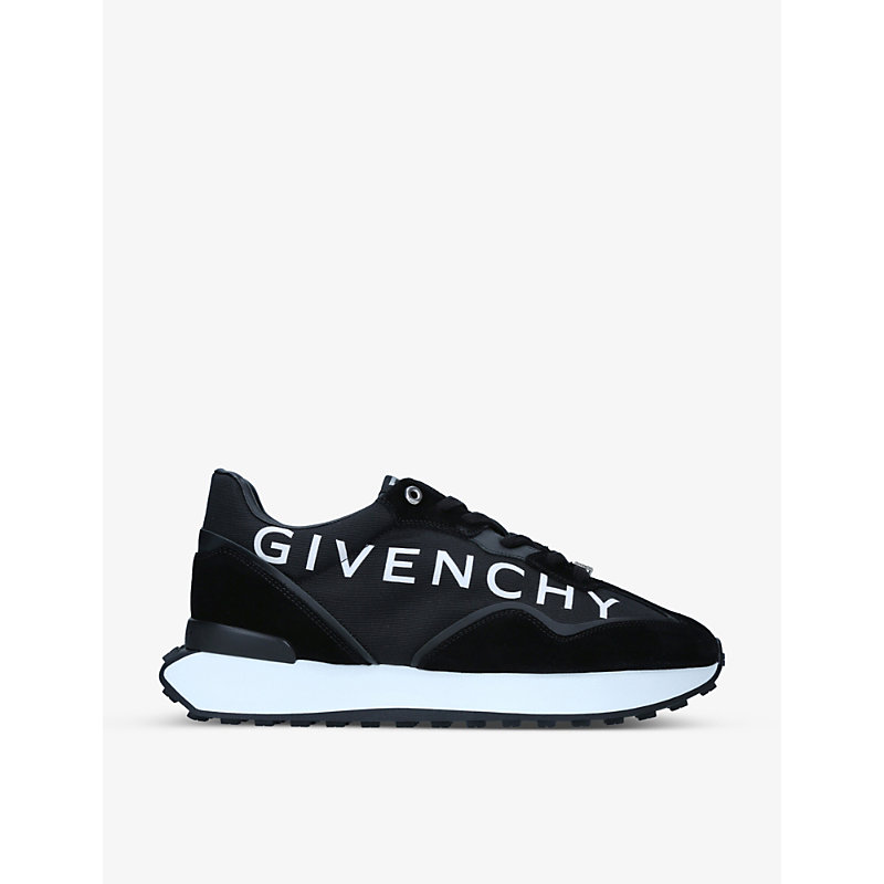 GIVENCHY GIV RUNNER LOGO-PRINT LEATHER LOW-TOP TRAINERS,57762099