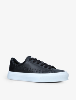 GIVENCHY City Court logo-embossed leather trainers