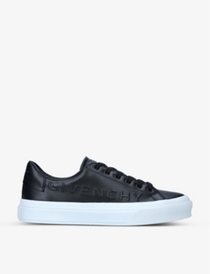 GIVENCHY City Court logo-embossed leather trainers