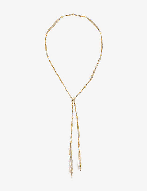 CLAUDIE PIERLOT: Anouer gold-toned brass necklace