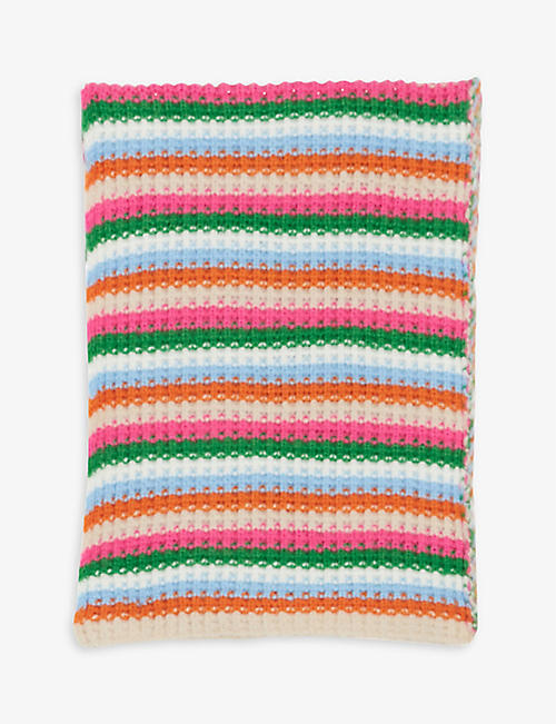 CLAUDIE PIERLOT: Mala striped knitted scarf